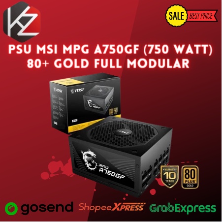 PSU MSI MPG A750GF (750 Watt) 80+ Gold Full Modular (Garansi 10 th)