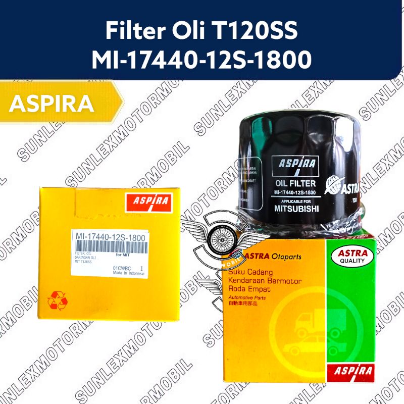 FILTER OLI OIL MITSUBISHI T120SS KUDA MIRAGE ASPIRA MI-17440-12S-1800