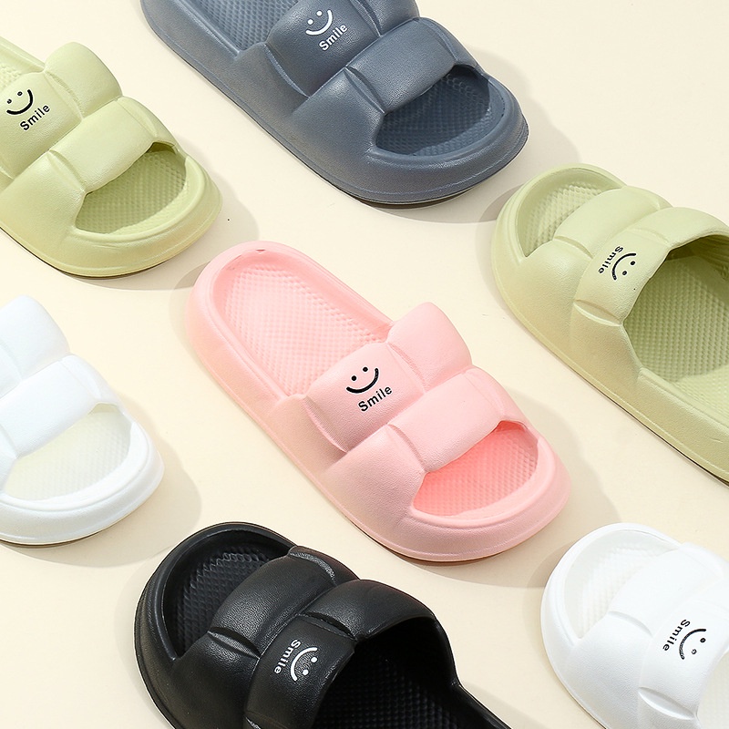 Sendal EVA Flat Perempuan Busa Smile Soft Wanita Sendal Jelly Karet Anti Slip Anti Licin Fuji Import Slip On Flip Flop Terbaru Casual Ringan Nyaman Elastis Empuk 2356