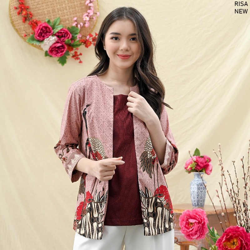 Atasan Batik Wanita Lengan Panjang / Batik Modern / Batik Couple / Kebaya / Risa Top / 242 JCO