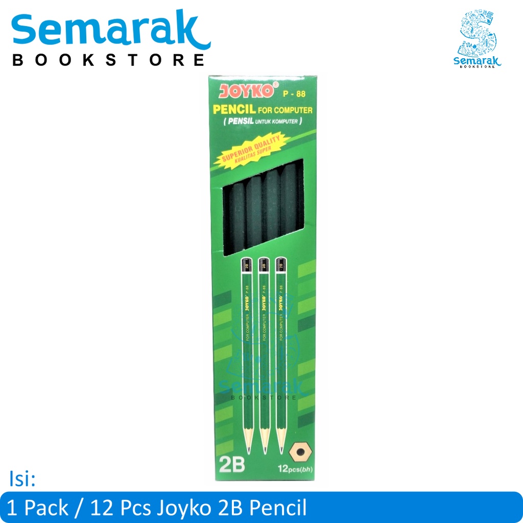 

Joyko P-88 2B Pencil For Computer [1 Pack / 12 Pcs]