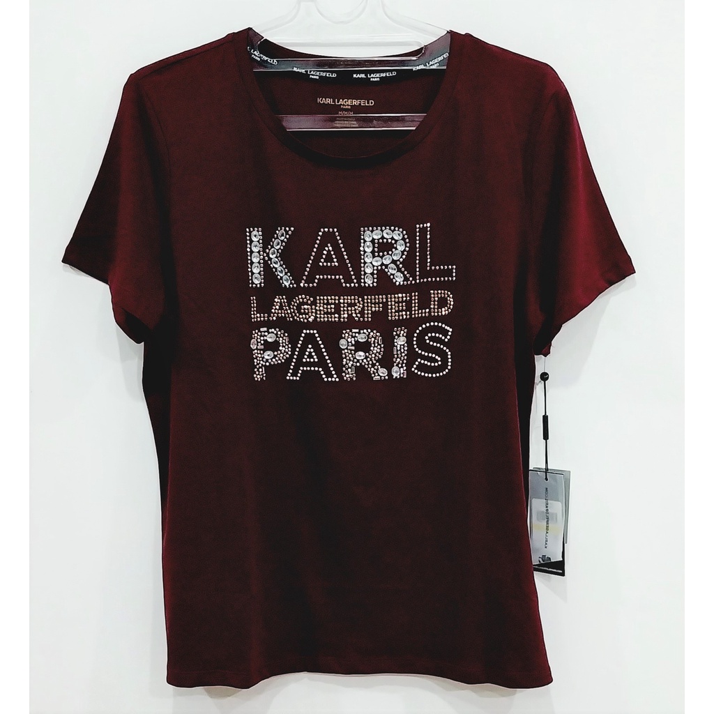 karl lagerfeld kaos wanita OF 20 original maroon