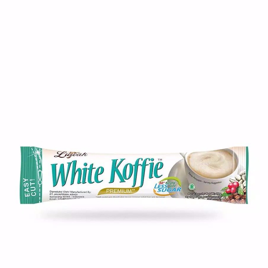 

Luwak White Koffie Less Sugar Premium Sachet Kopi Instan 3 in 1 - 1Sachet