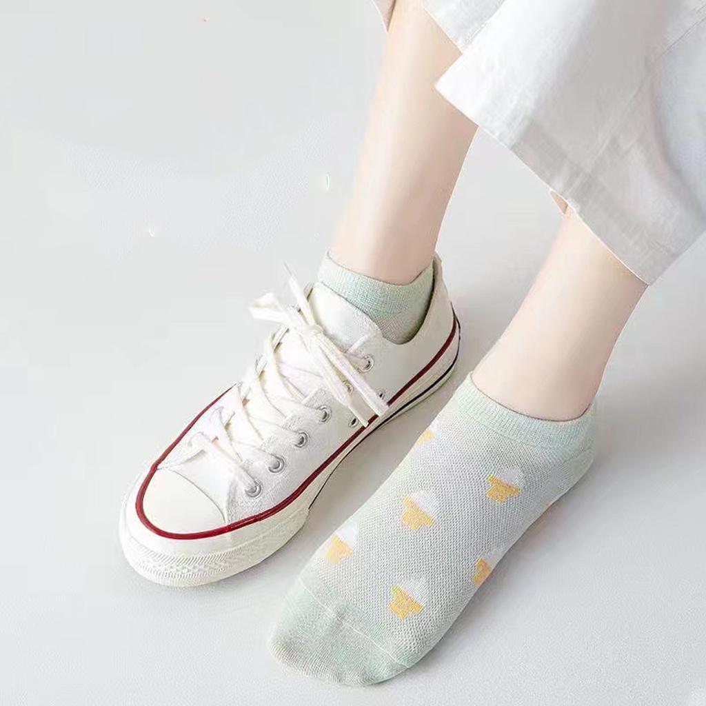 MurmerOfficial Kaos Kaki Wanita Motif Ice Cream Kaoskaki Fashion Korea Women Sock Import KK028