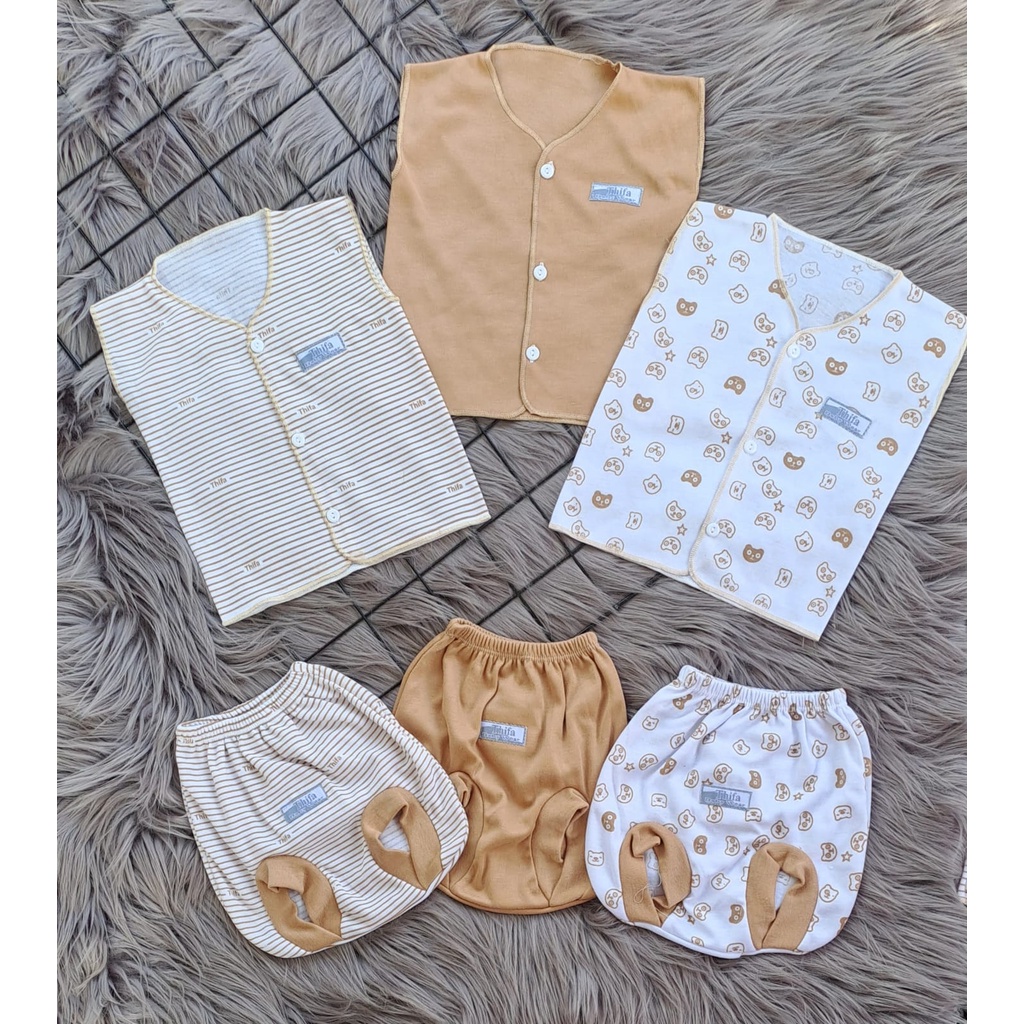 18 PCS PAKET LAHIRAN SERI COKLAT NEWBORN baju celana bayi baru lahir laki laki perempuan lucu murah 0-8 BULAN