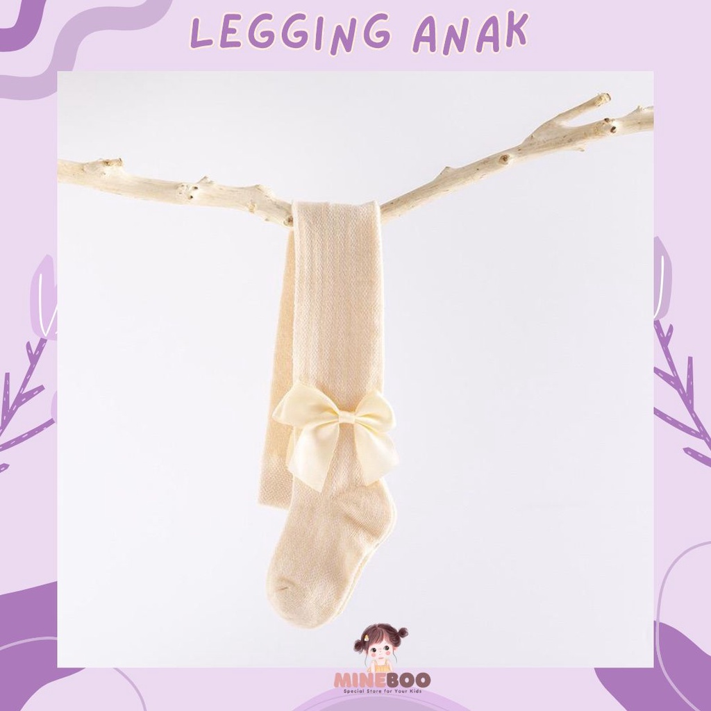 mineboo - LEGGING MHIWA 0-8tahun Pantyhose anak perempuan dan kaus kaki dansa katun ikatan simpul jala tipis Leggings anak cewek