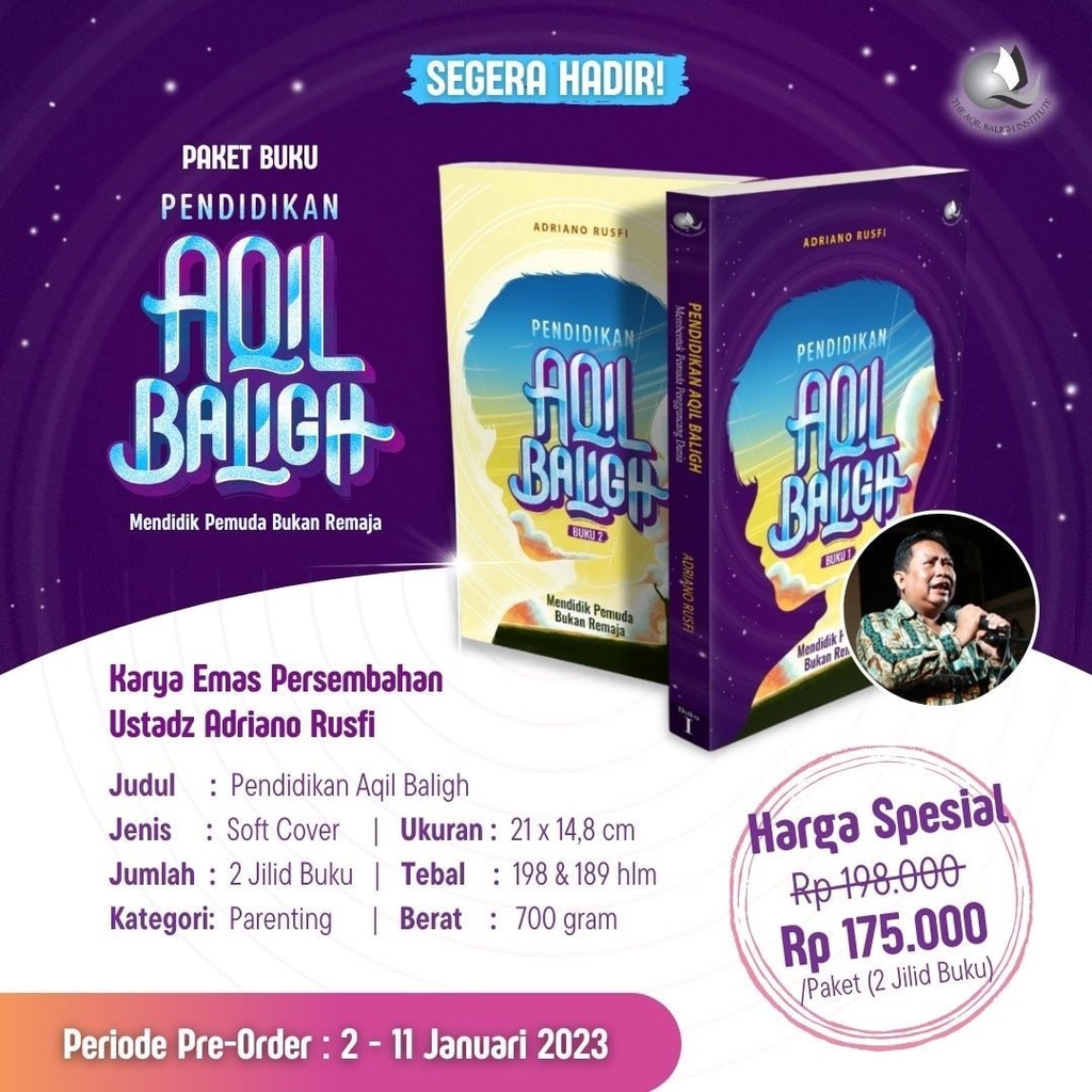 Paket Buku Pendidikan Aqil Baligh | Karya Emas Persembahan Ustadz Adriano Rusfi