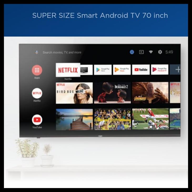 Tv Led 70Inch Aqua Le-70Aqt6300Ug Android Tv 4K