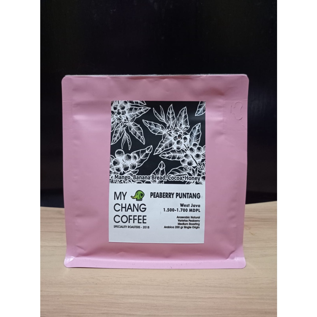 

Kopi Lanang Arabika Peaberry Puntang 200gr Anaerobic Natural Processing My Chang Coffee