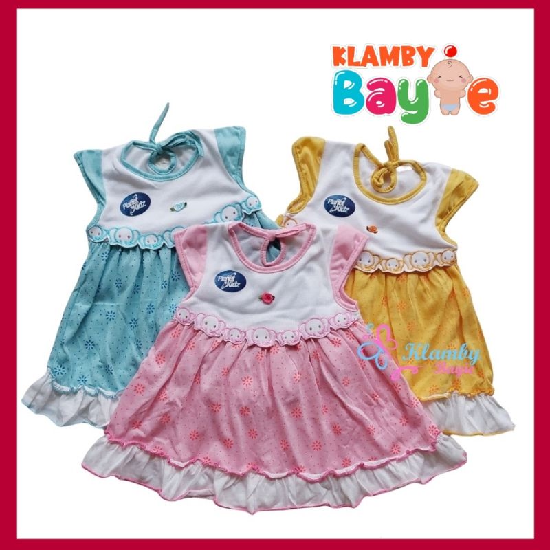 PLANET KIDZ Dress Rok Bayi 0 - 6 Bulan Renda Elephant / Baju Bayi Perempuan Murah Lucu Bagus