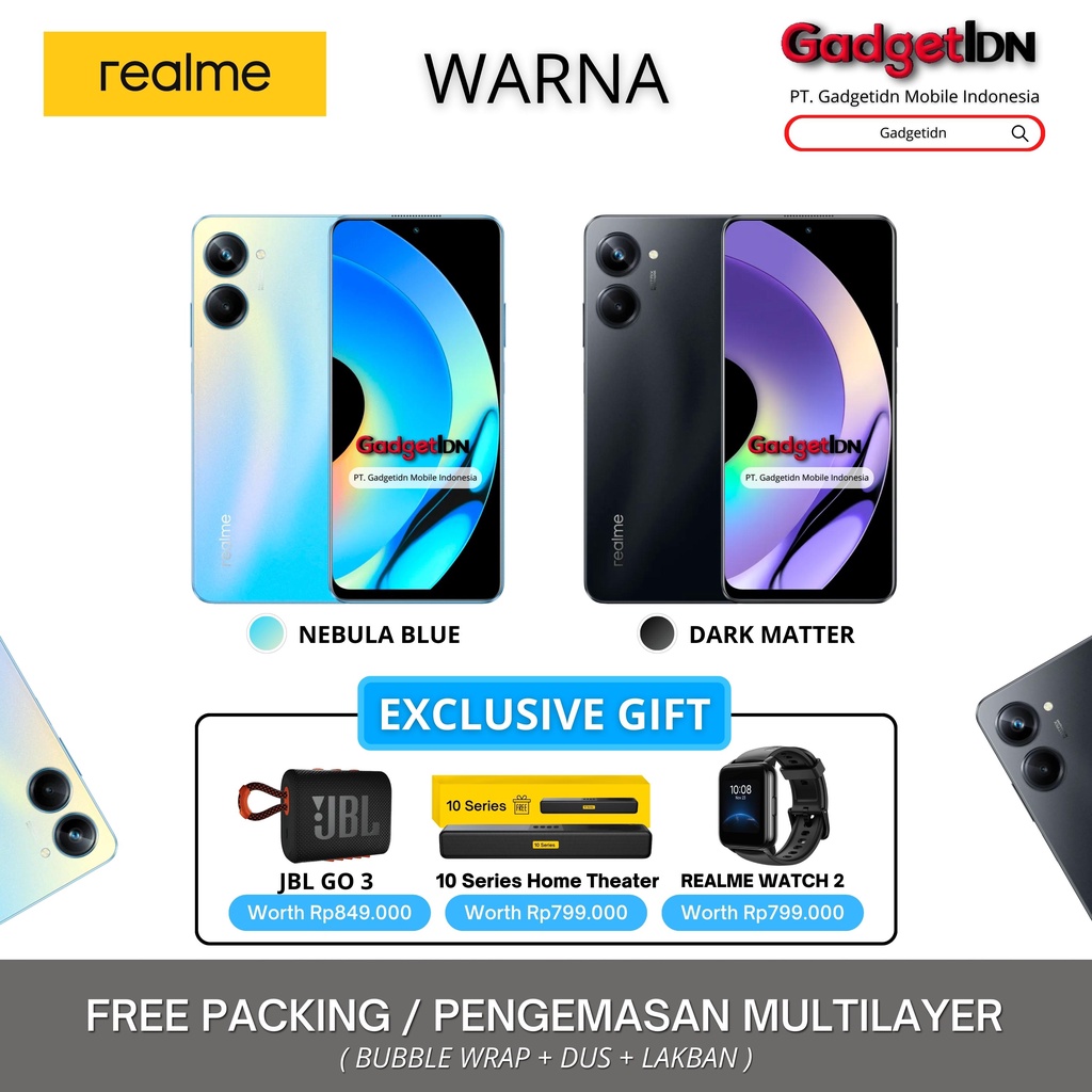 REALME 10 PRO 5G NFC 16/256GB 16/128GB ( 8GB + 8GB EXTENDED RAM ) GARANSI RESMI REALME