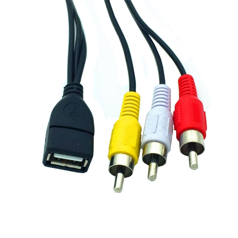 Zzz Kabel USB to 3RCA USB A Female to 3RCA Male Video Composite Adapter