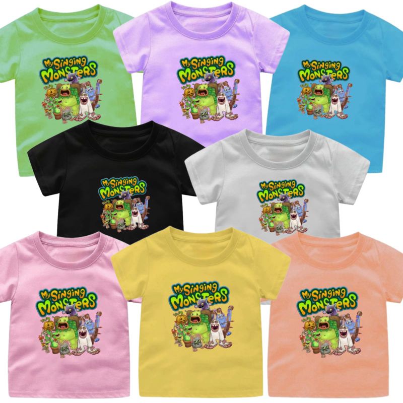Baju kaos  my singing moster game viral anak kekinian  usia 1-12tahun uk.s/3xl//Atqsan kaos anak cewek-cowok