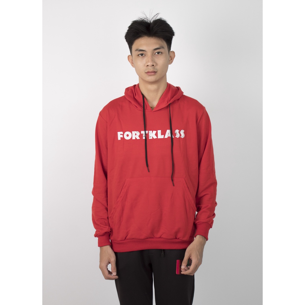 HIPNOP Hoodie Demian Merah Hoodie outerwear Kupluk Pria Unisex