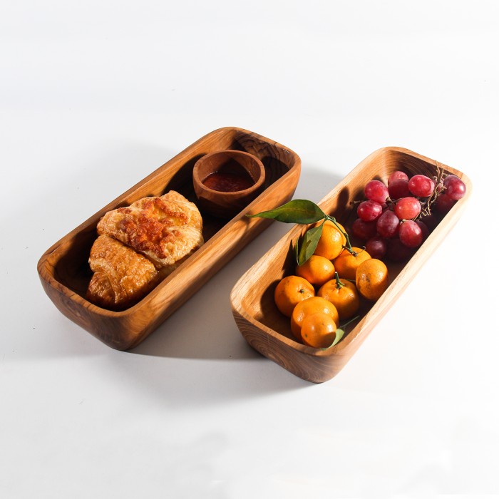 Tatakan Tatakan Kayu Jati Asli Utuh Lubang Panjang Trituwood