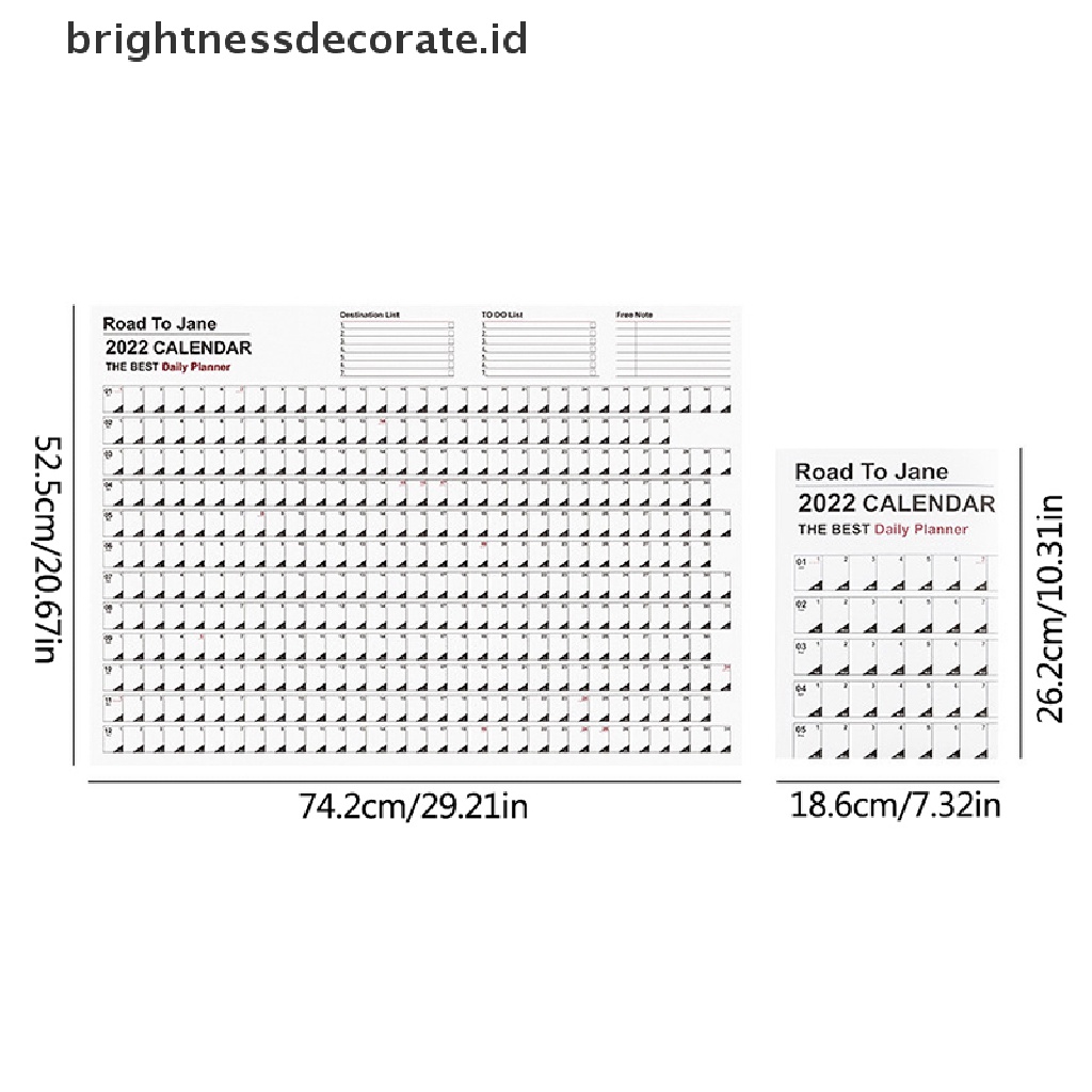 [Kelembahan] Kalender 2023kalender Simple Daily Jadwal Planner Sheet To Do List Gantung Tahunan Planner Tahunan Agenda Organizer Kantor [ID]