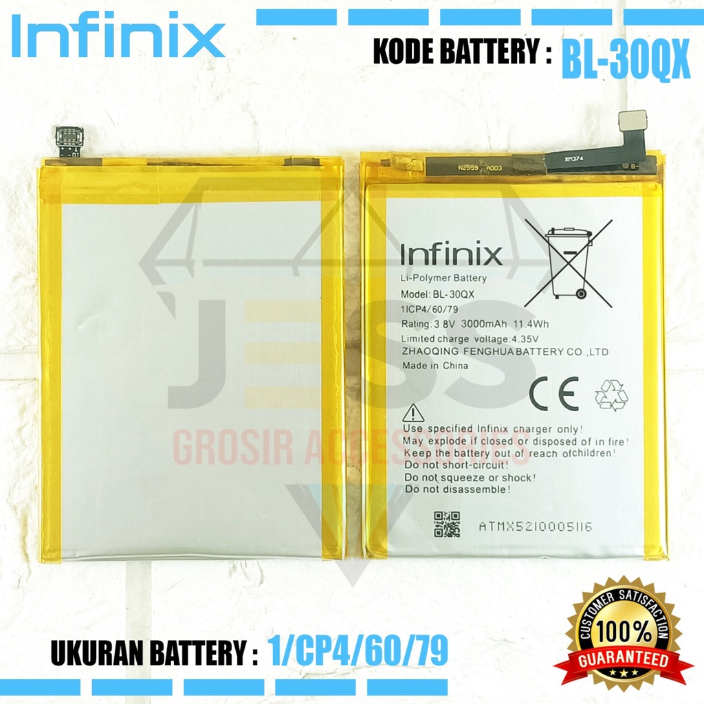 Baterai Battery Original INFINIX HOT S / HOT S PRO BL-30QX , BL 30QX