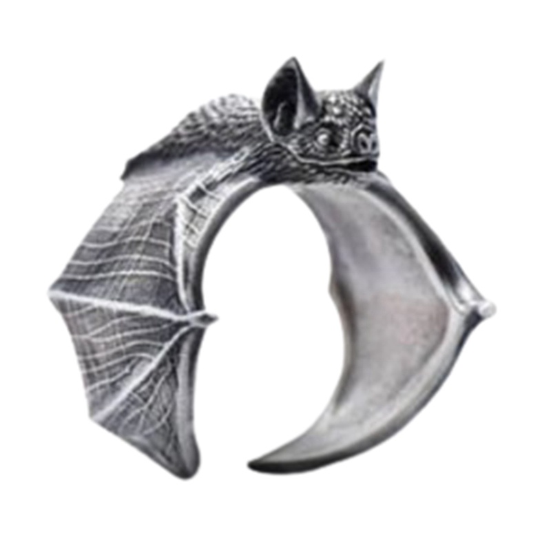 Vintage Bat Rings Fashion Retro Style Adjustable Bat Rings Untuk Wanita Pria Bat Jewellery