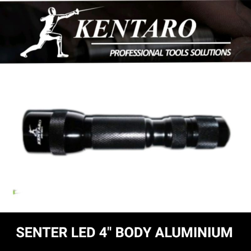 Senter LED 4&quot; body aluminium kentaro Japan quality