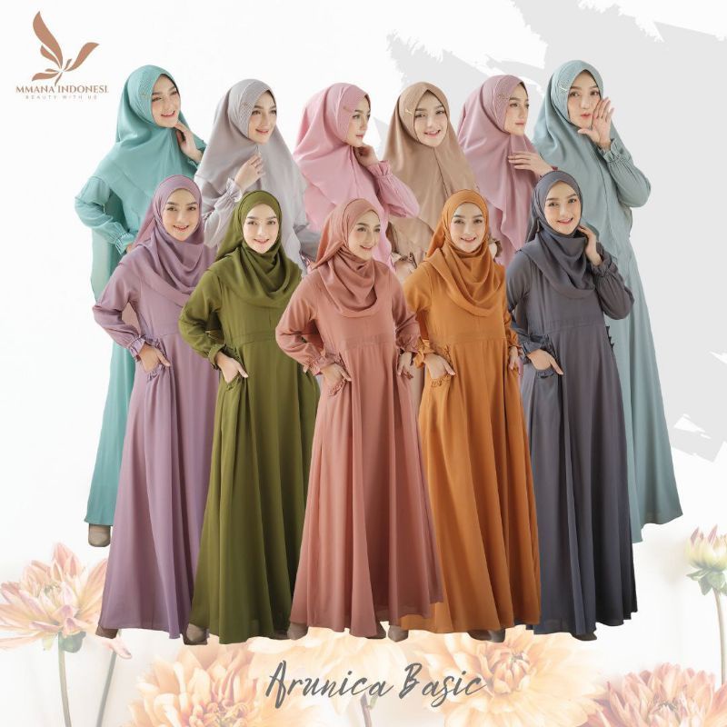 Arunica by Ummana Indonesia/ gamis set khimar arunica/ Ummana hijab