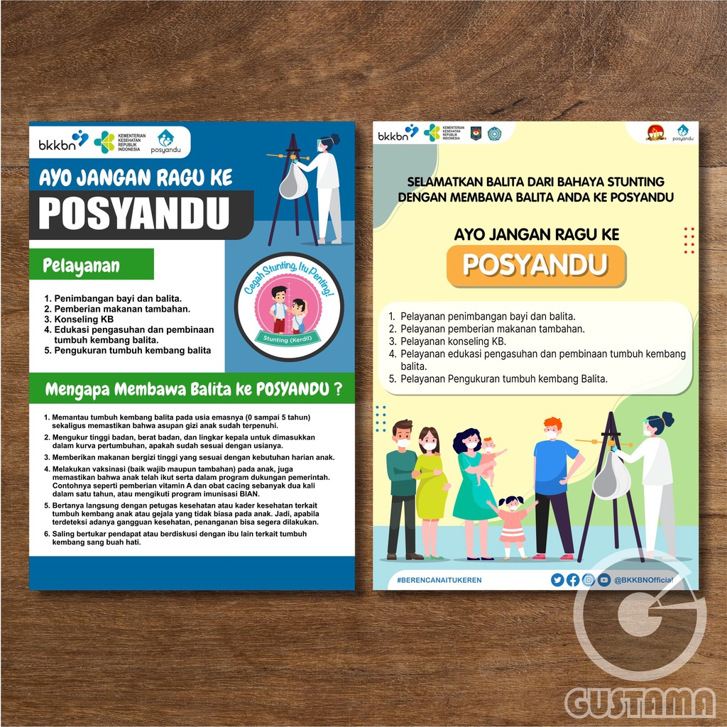 

Poster Posyandu, Wipe and Clean A3+