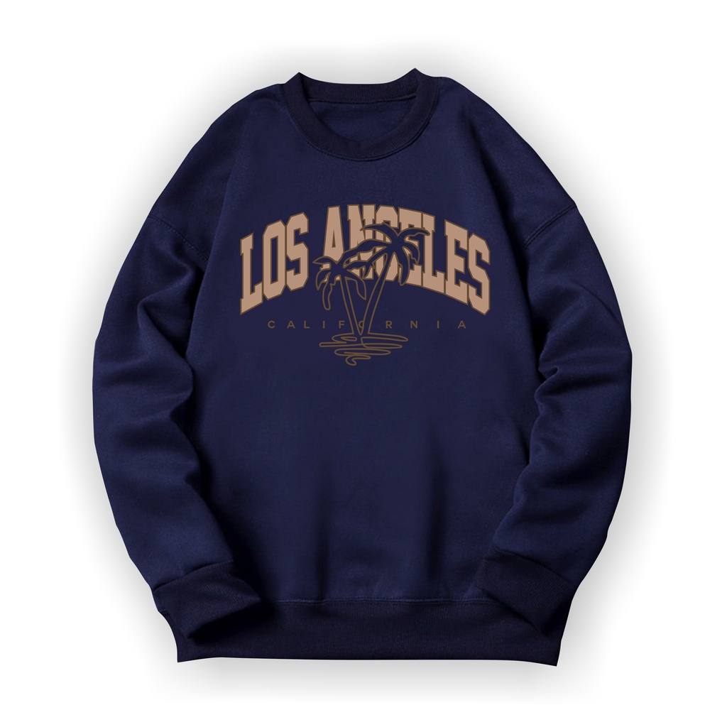 LOSANGELES CALIFORNIA Sweater Crewneck Print DTF II LOSANGELES CALIFORNIA Sweatshirt Basic II Sz M - XL Anak &amp; Dewasa ( Pria &amp; Wanita )