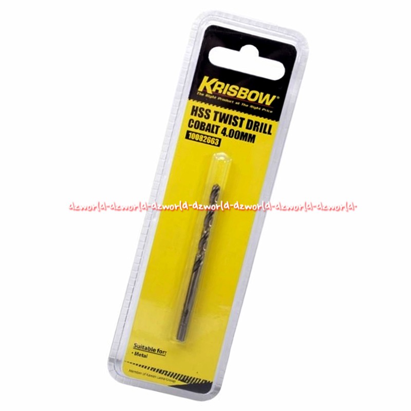 Krisbow Hss Twist Drill Cobalt 4mm Refill Isi Ulang Pengganti Mata Bor Stainless Steel Cadangan Mata Bor Metal Mudah DigunakanKris Bow Hs Twistdrill 4 Mili