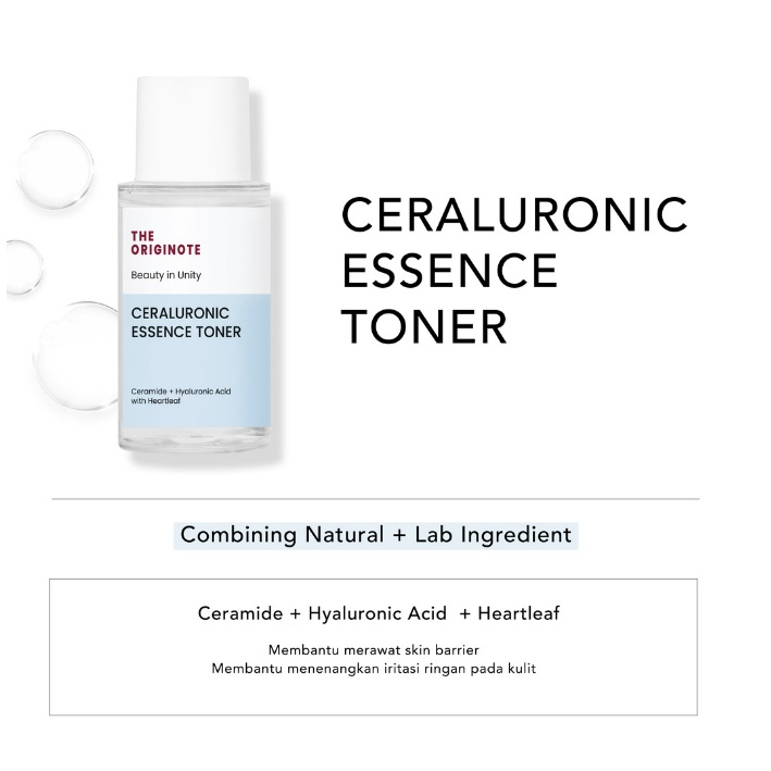 The Originote Ceraluronic Essence Toner 80ml - Toner Melembabkan dan Menjaga Skin Barrier