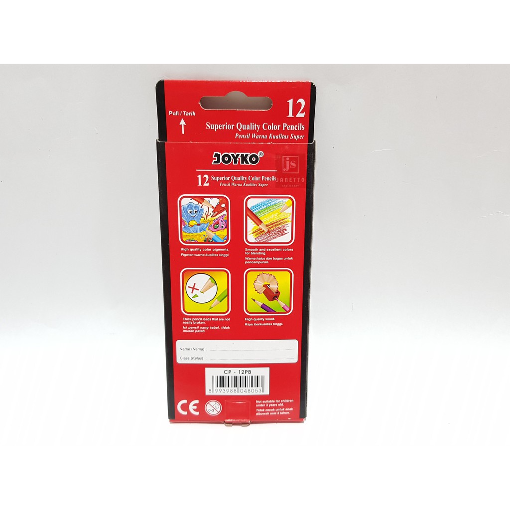 Pensil Warna JOYKO / Faber Castel / Deli Panjang Warna isi 12pc &amp; 24pc