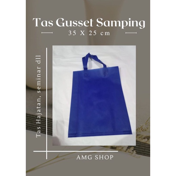 

(1 LUSIN = 12 PCS) Goodie Bag Tas Gusset Samping 25x35x8 cm / Tas souvenir / goodiebag