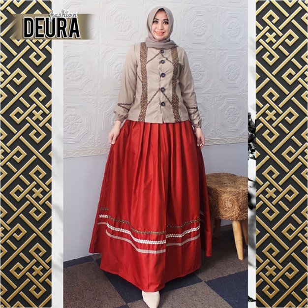 Baju lebaran DEURA FASHION Setelan Remaja D308 / Setelan Wanita Terbaru / Setelan Remaja Pesta