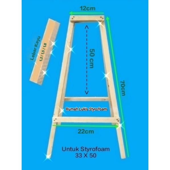 

Meja lukis/jagrak styrofoam 33x50cm