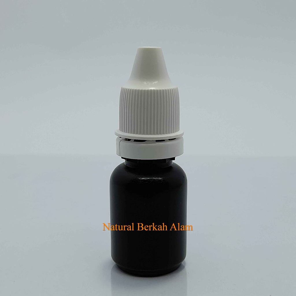 Botol Tetes 10 ml Hitam Pendek Segel Sumpel Putih / Botol Cendo 10 ml Hitam Segel Set Js / Botol Cen