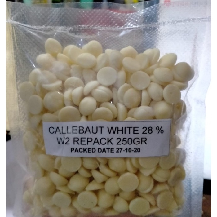 

Barey Callebaut W2 Chocolate Callets Repack 250gram - Couverture 28% - Gosend/Grab Only!!!