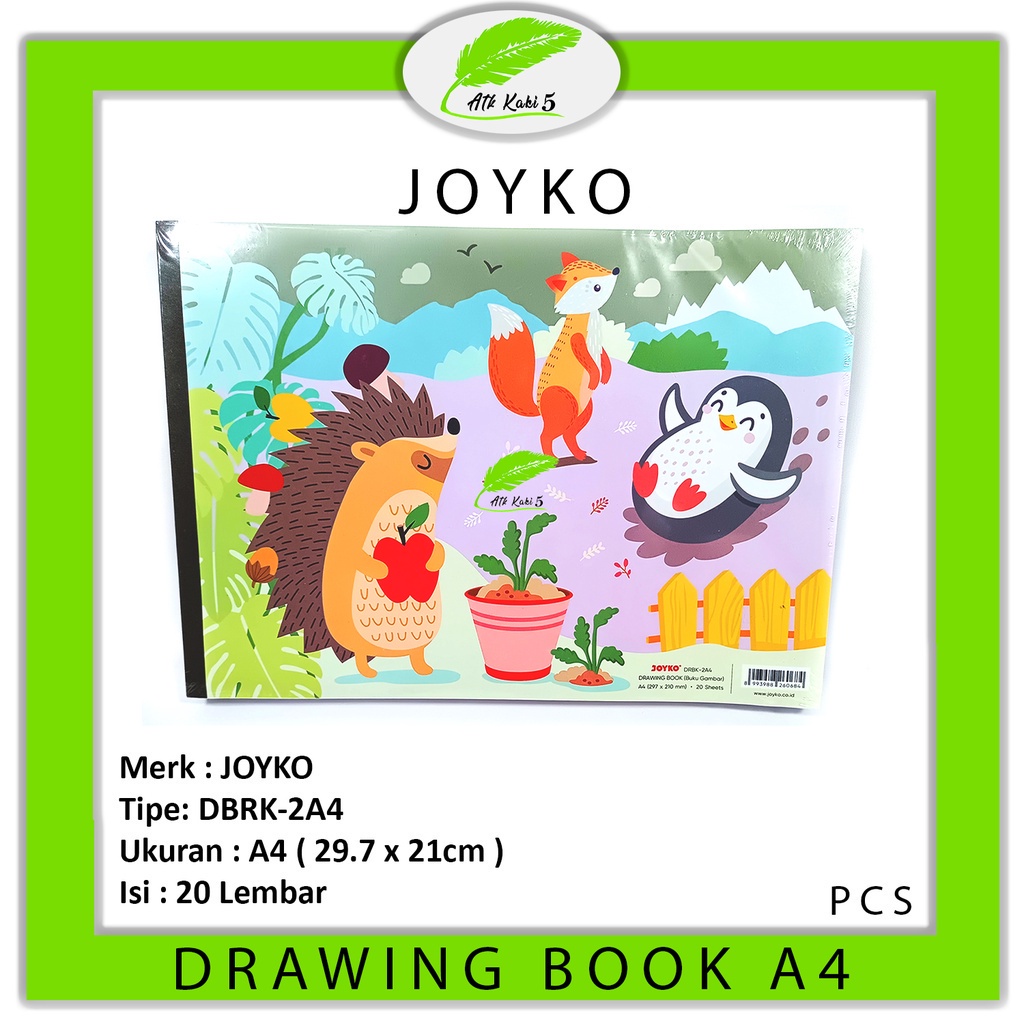 

JOYKO - Buku Gambar Cover Karakter Ukuran A4 DRBK-2A4 - Pcs