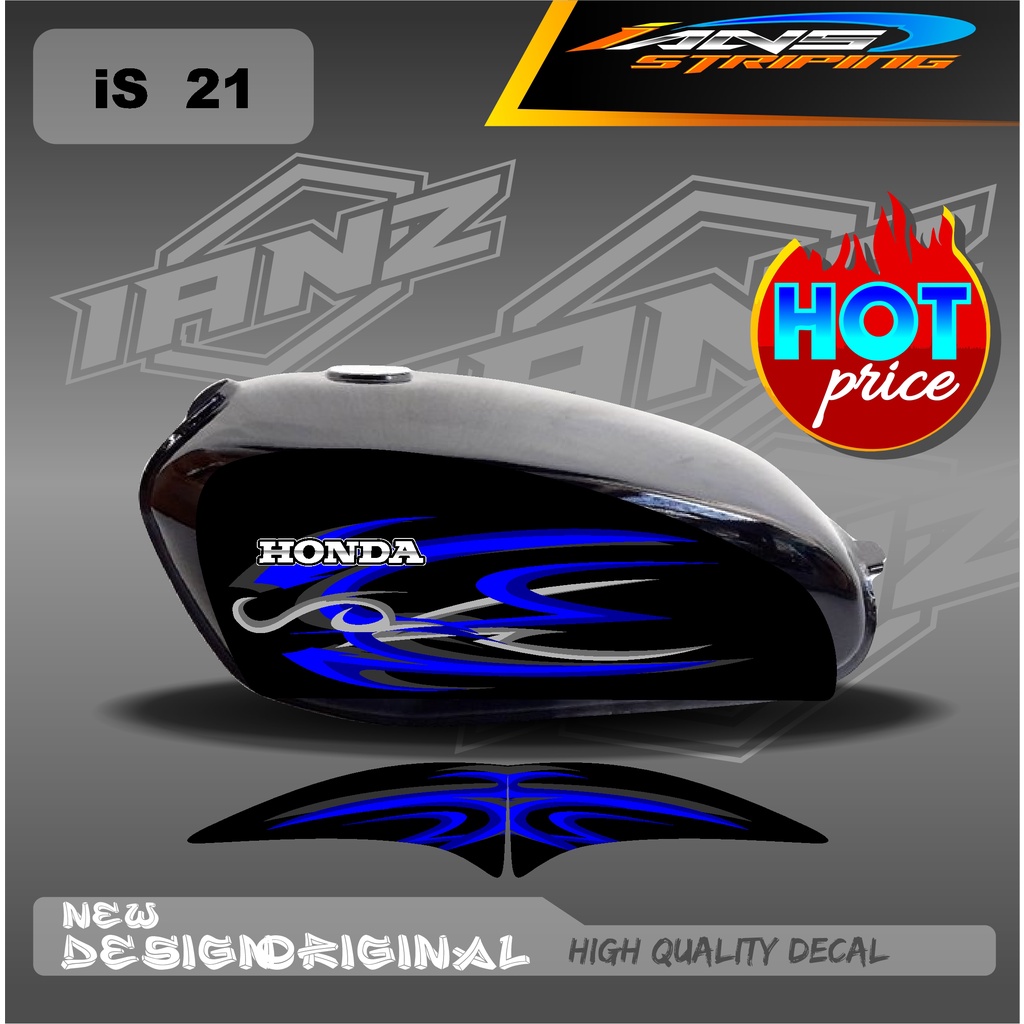 STIKER DECAL STRIPING LIST TANGKI CB100 HOLOGRAM / NON HOLOGRAM IS21