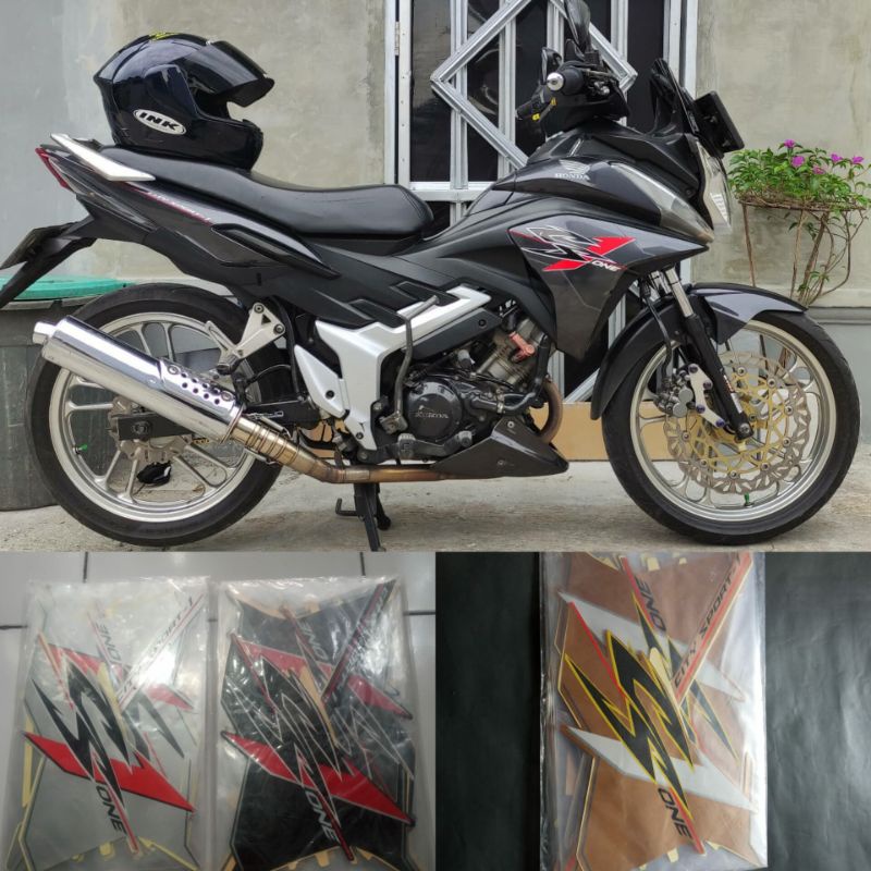 Striping Stiker standar ori cs1150 sticker honda cs1 Hitam full body