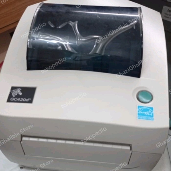 Printer Barcode Zebra Gc420D Direct Thermal Tanpa Ribbon Masih Baru