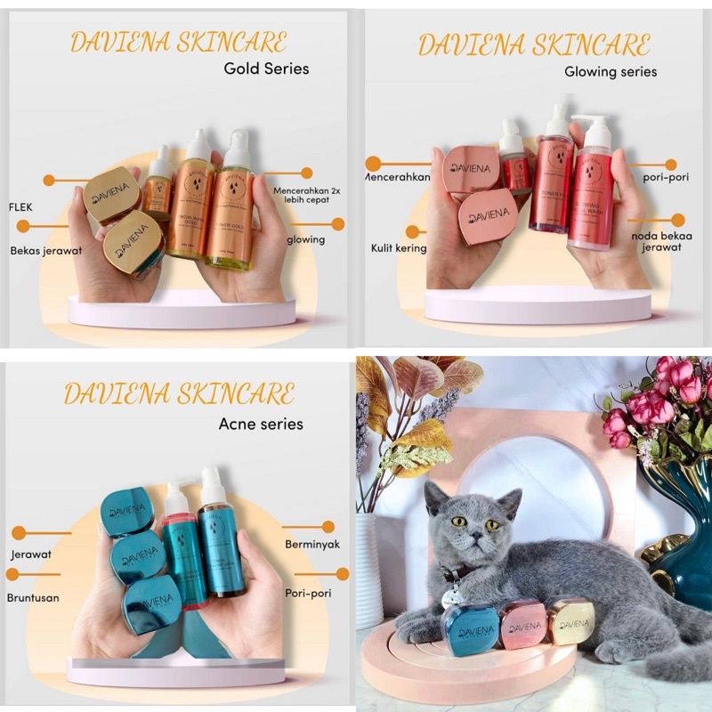 Deviana skincare gold series,glowing series,acne series