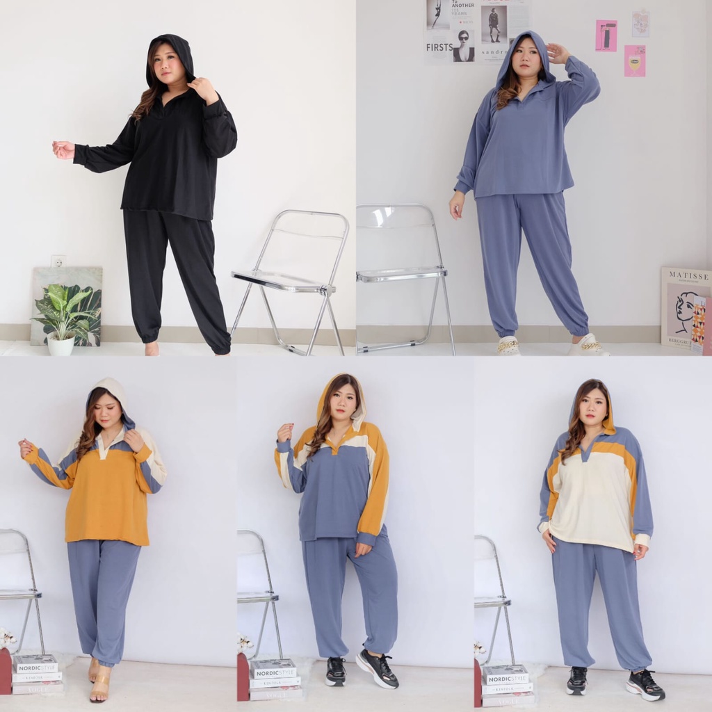 BIGWELL CLARA KOMBINASI/ATASAN WANITA BIGSIZE/ ATASAN JUMBO WANITA