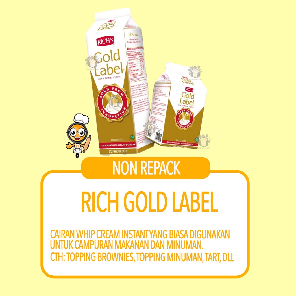 

WHIP CREAM RICH GOLD LABEL 500 GR