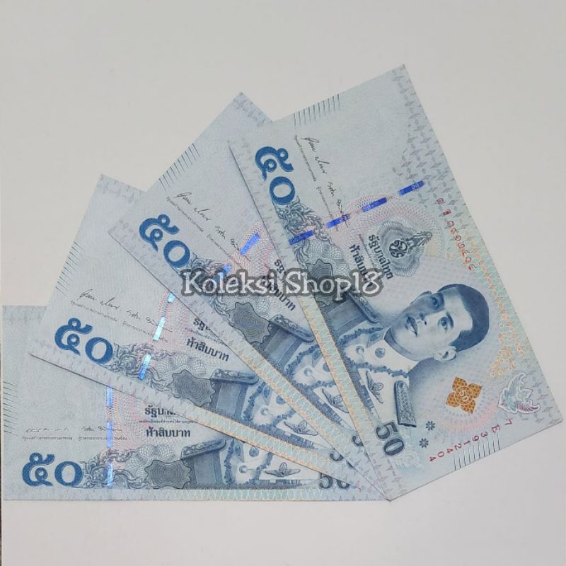 Koleksi Bath Thailand Bangkok Pecahan 50 Bath