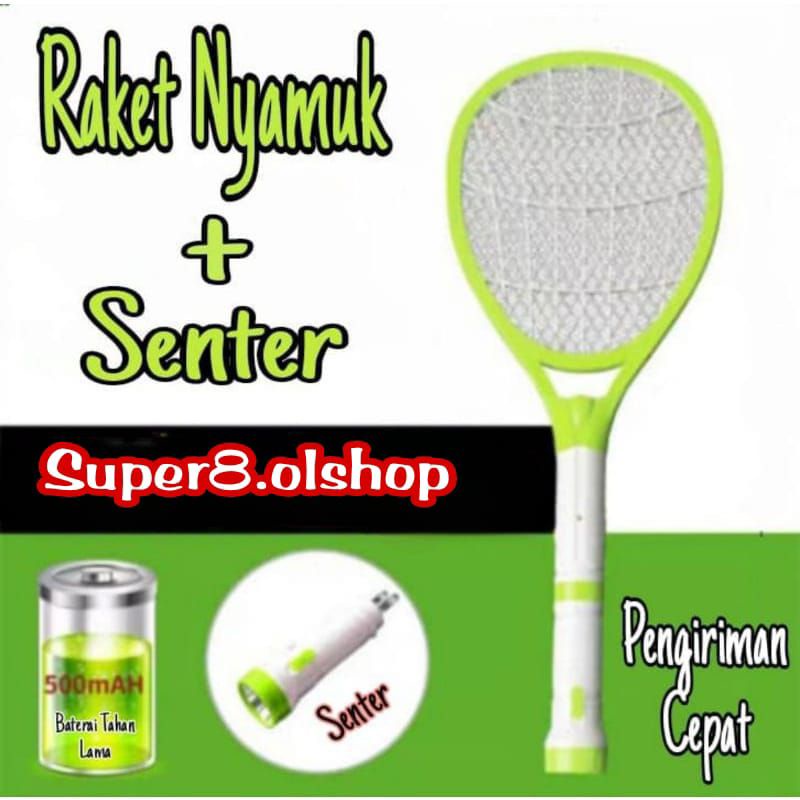 Raket nyamuk+ senter, Raket cas Copot ⭐ Panda99.olshop ⭐