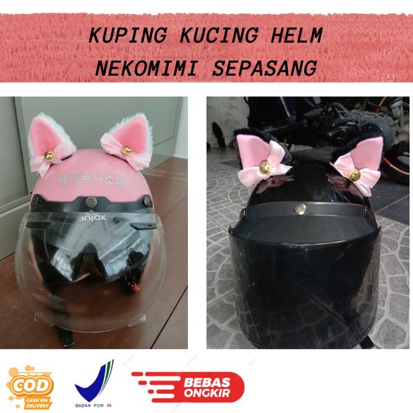 COD / Sepasang Nekomimi helmet motorcycle kuping kucing helm accesories decoration modification cat 