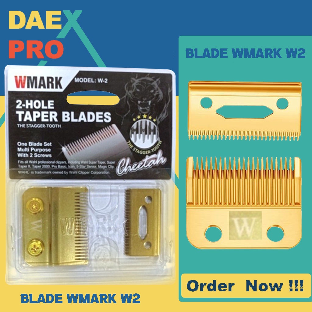 wmark w2 blade clipper wmark / mata pisau wmark mata mesin cukur rambut wmark dan mata pisau kemei