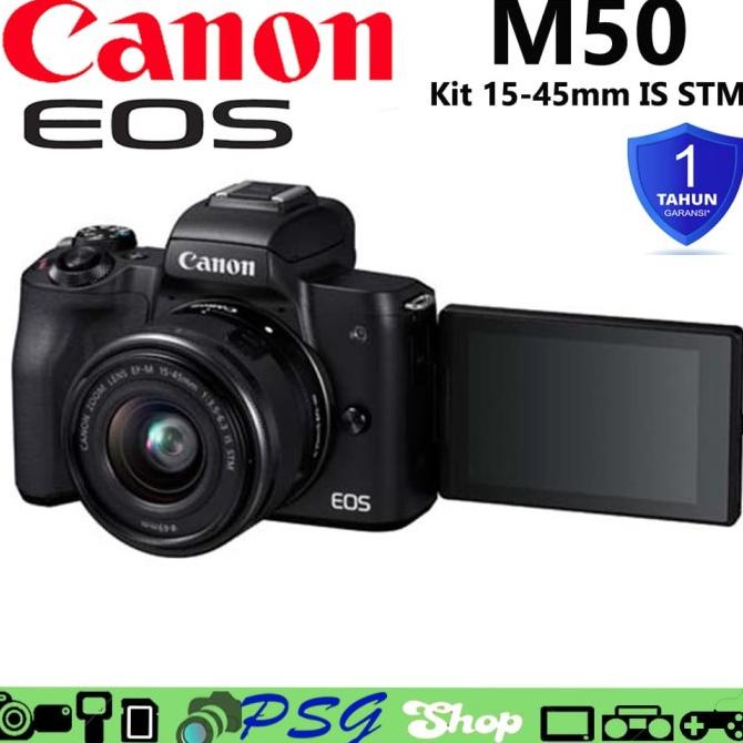 Canon EOS M50 Kit 15-45 mm Kamera Mirrorless Canon