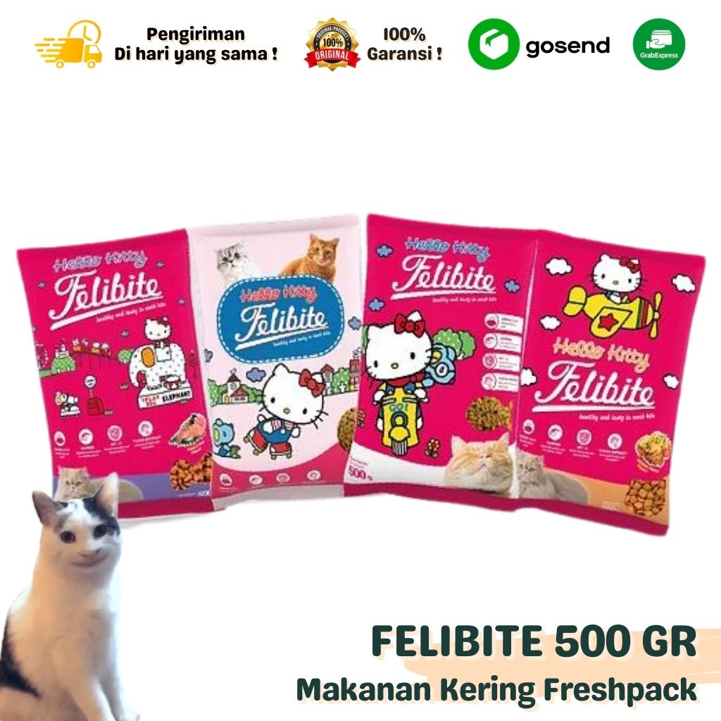 FELIBITE MAKANAN KUCING 500GR BENTUK IKAN DONAT