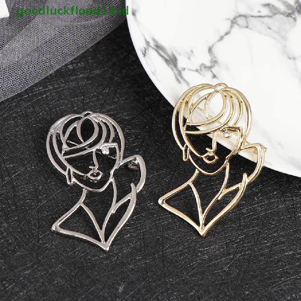 [GOOGFOUR] Lucu Berongga Kecantikan Lady Bros Gadis Figure Kantor Kasual Bros Pin Hadiah [TOP]