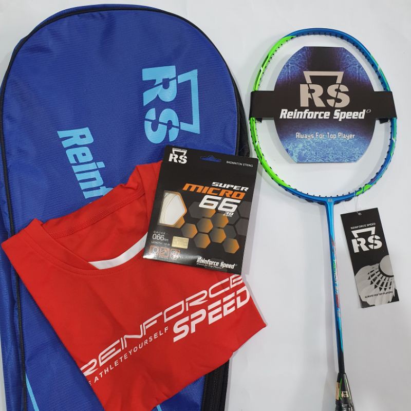 [Free Pasang Senar] Raket Badminton RS Micron Saber 12 NG III + Bonus Tas Kaos Senar Lengkap