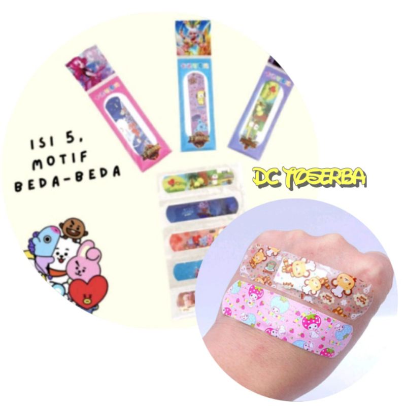 hansaplast anak motif karakter/hansaplast anak 1 set isi 5